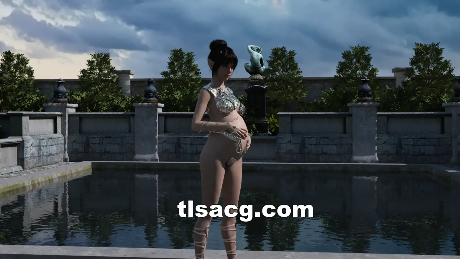 這張圖片的 alt 屬性值為空，它的檔案名稱為 wench_teniya_pregnant_garden_01.webp